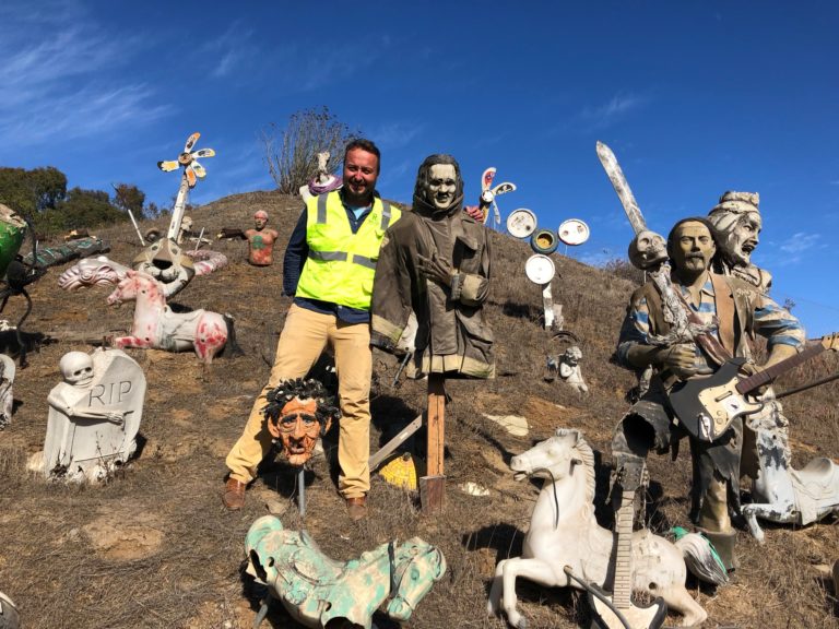 Viacheslav Ivashchenko Russia Fellow 2018 at the Recology AIR Sculpture Installation